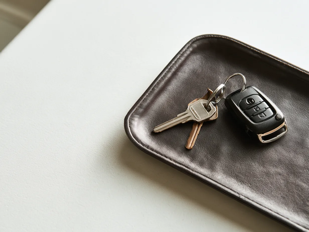 Car keys and a savings passbook beside a nova credit comparison of secured and unsecured personal loans